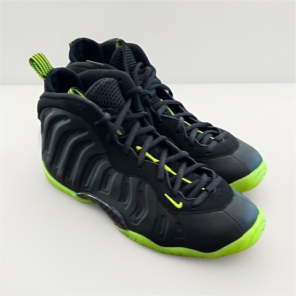 Nike Little Posite One GS Black Volt 6.5Y High Top Sneakers HF0977-001